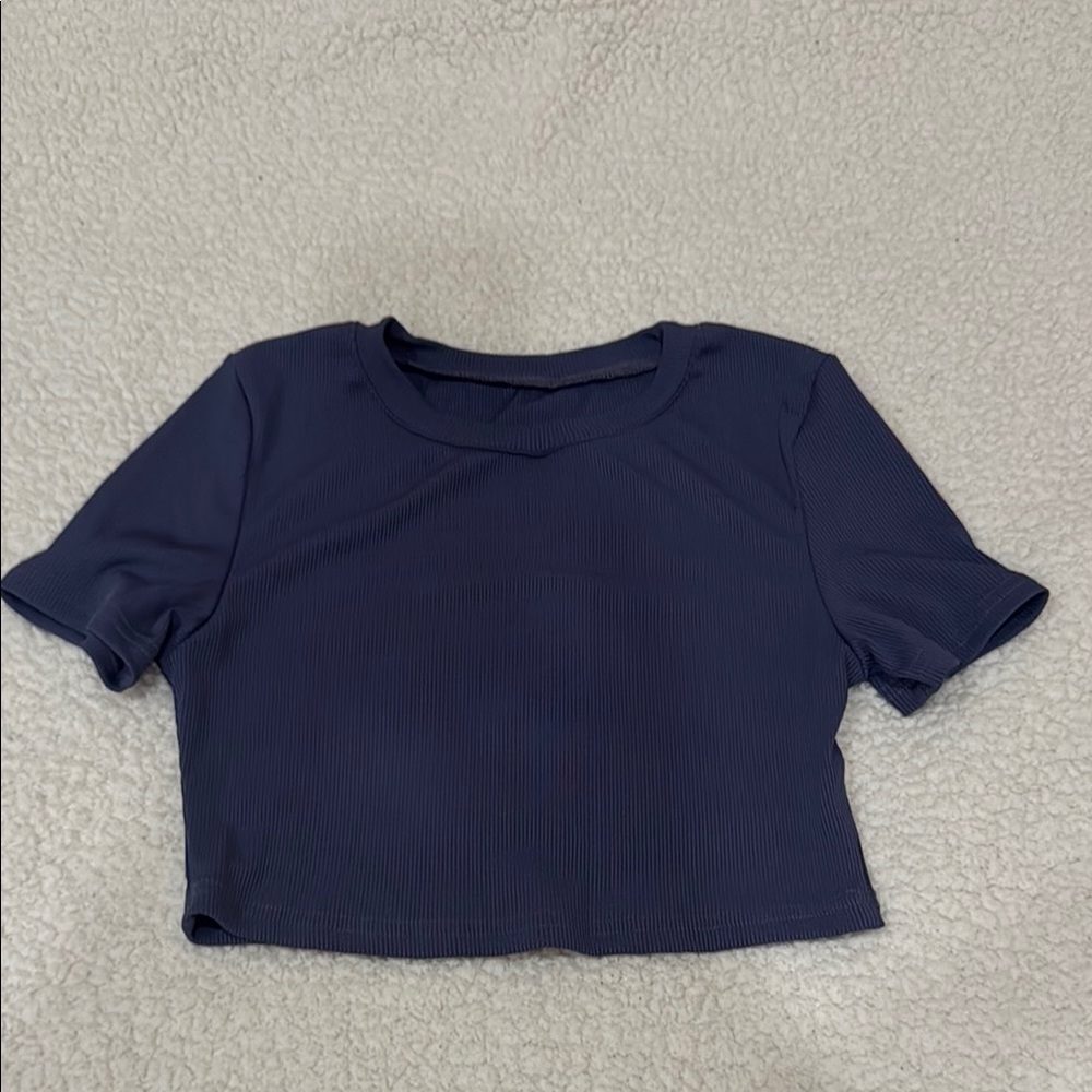 Navy Blue Women's Crop Top